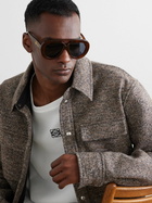 LOEWE - Curvy Aviator-Style Tortoiseshell Acetate Sunglasses
