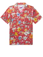 ONIA - Liberty London Vacation Camp-Collar Floral-Print Voile Shirt - Red