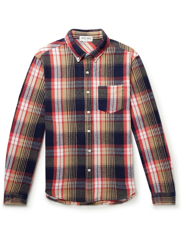 Photo: Alex Mill - Mill Button-Down Collar Checked Cotton-Flannel Shirt - Red