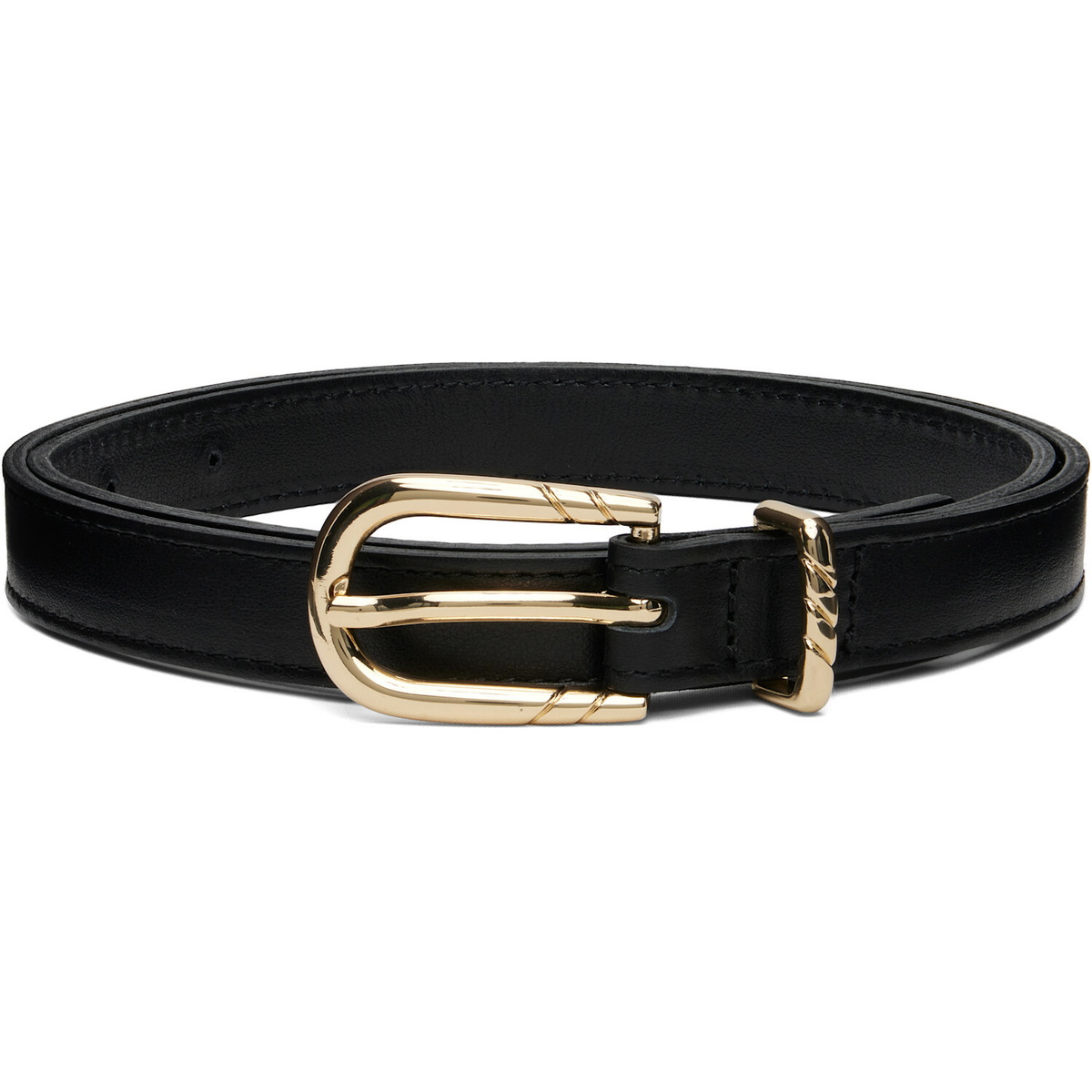 Ernest W. Baker Black Gold Buckle Belt Ernest W. Baker