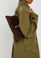 Gabriela Hearst Baguette Suede Clutch bag - Dark Brown - One Size