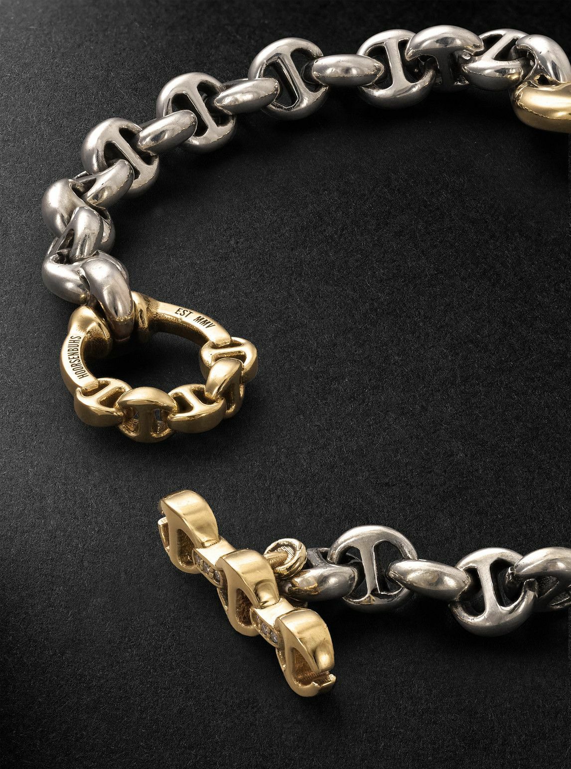 HOORSENBUHS - Sterling Silver and 18-Karat Gold Diamond Bracelet - Gold
