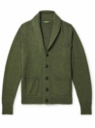 Sid Mashburn - Shawl-Collar Ribbed Wool-Blend Cardigan - Green