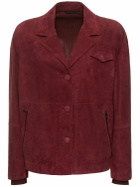 FERRARI - Single Breasted Suede Jacket