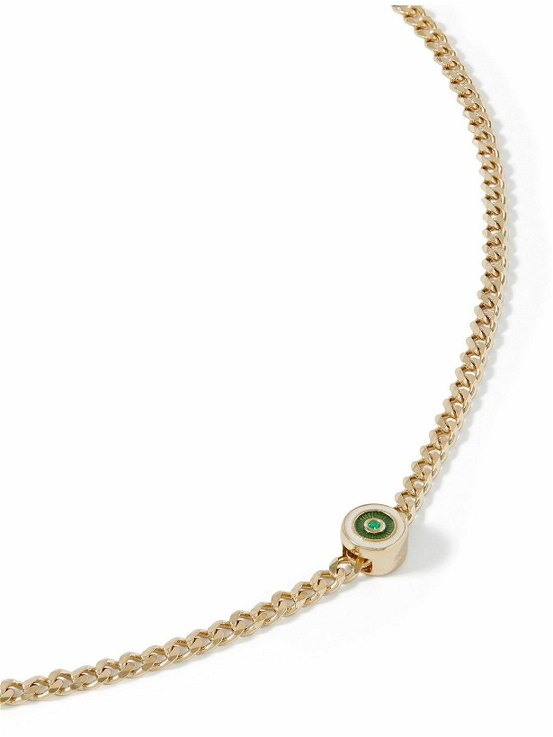 Photo: Miansai - Opus Gold Vermeil, Enamel and Chalcedony Pendant Necklace