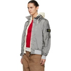 Stone Island Gray 4100064 Nylon Metal ECONYL Watro-TC Bomber Jacket