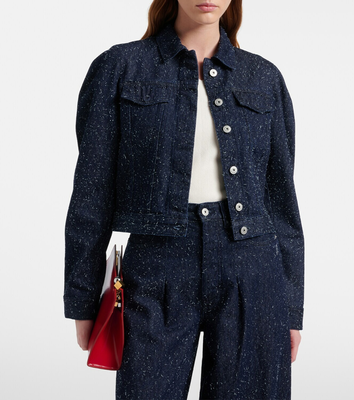 Jacquemus Ovalo de-Nîmes embroidered denim jacket