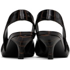 TOTEME Brown Classic Croco-Embossed Slingback Heels