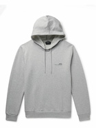 A.P.C. - Item Logo-Print Cotton-Jersey Hoodie - Gray