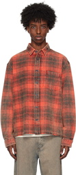 John Elliott Red Hemi Oversized Shirt