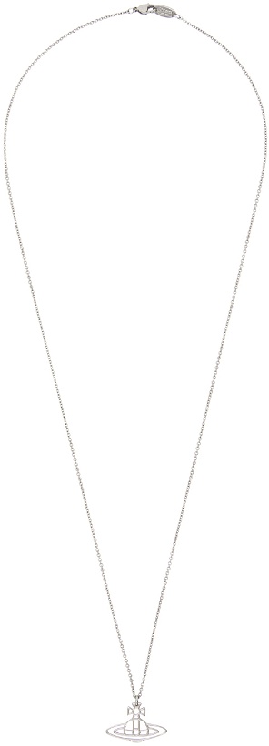Photo: Vivienne Westwood Silver Thin Lines Flat Orb Pendant Necklace