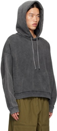 Acne Studios Gray Logo Patch Hoodie