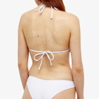 Oceanus Women's Georgette Beaded Bikini Top in White