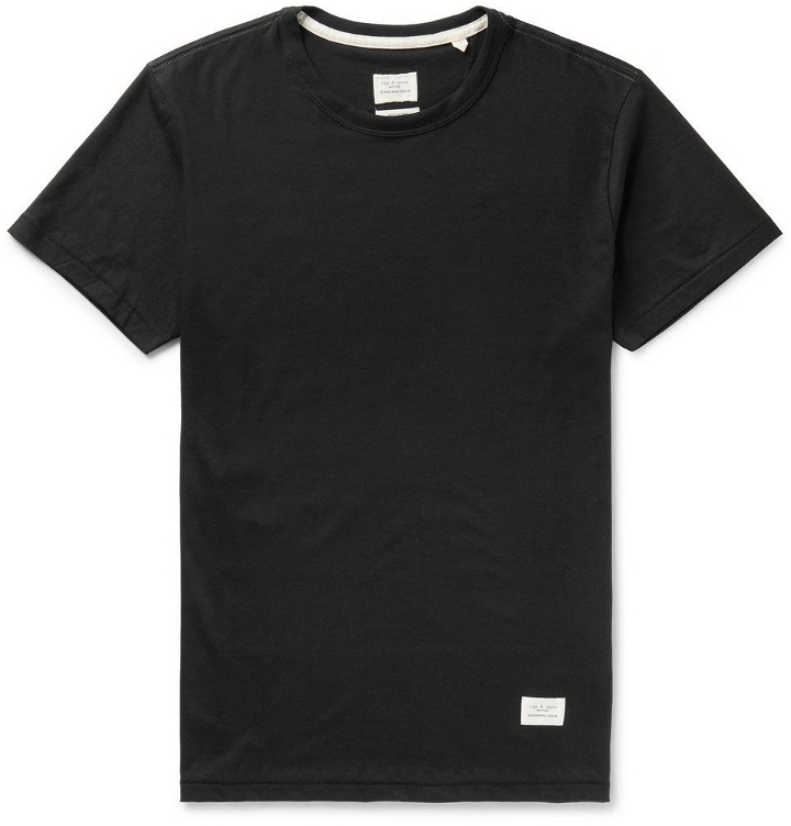 Photo: rag & bone - Standard Issue Cotton-Jersey T-Shirt - Black