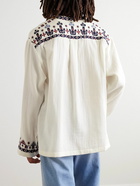 Isabel Marant - Cikariah Embroidered Cotton-Gauze Shirt - White