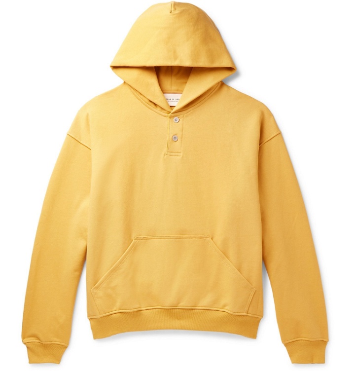 Photo: Fear of God - Oversized Loopback Cotton-Jersey Hoodie - Yellow