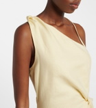 SIR Gathered halterneck linen minidress