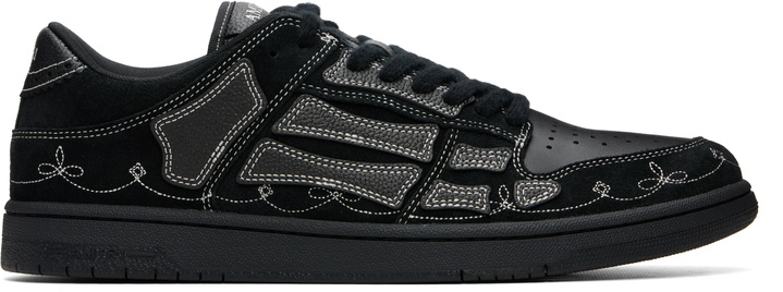 Photo: AMIRI Black Western Skel Top Low Sneakers