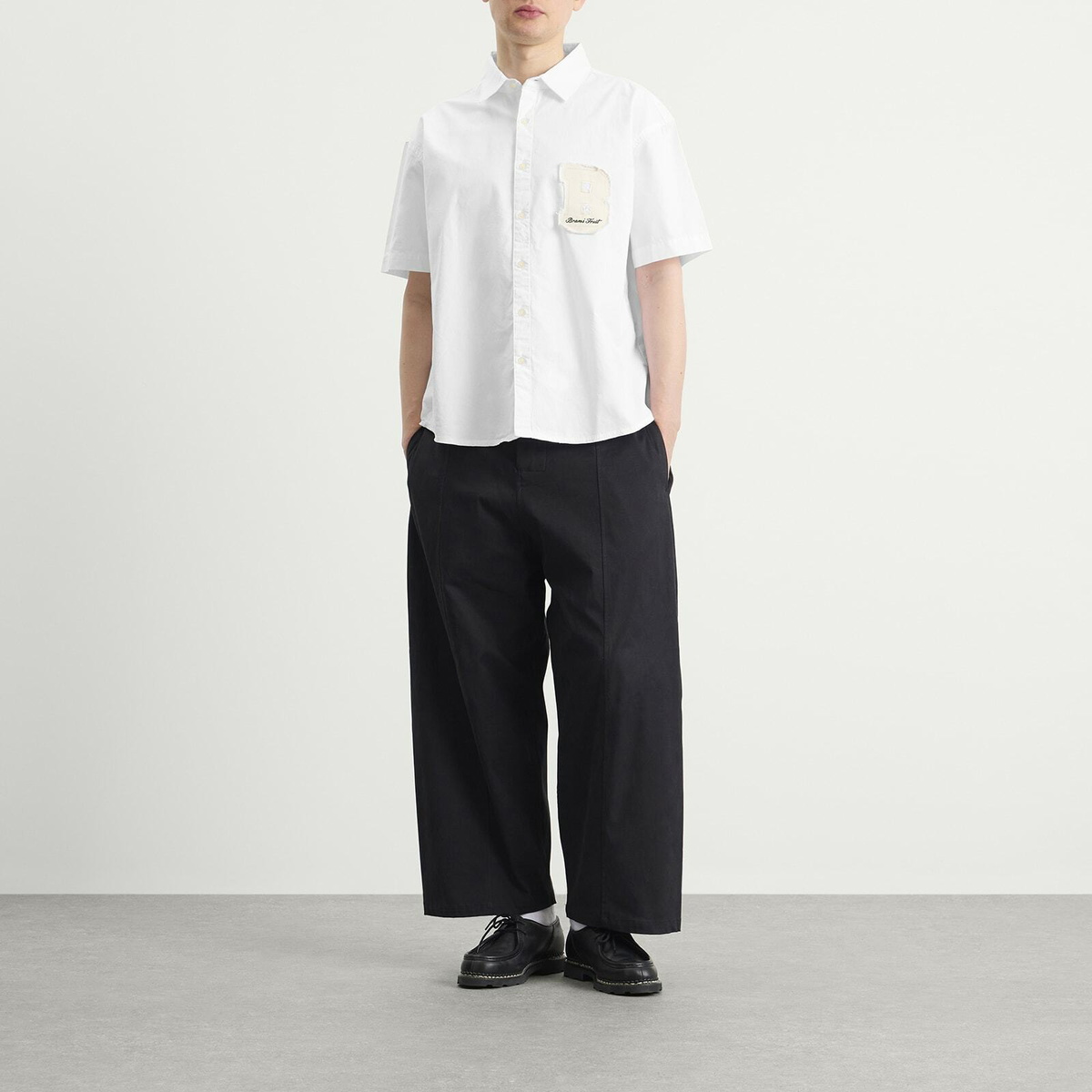 Bram's Fruit Men's Shortsleeve Varsity Shirt in White
