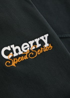 Cherry Los Angeles Parachute Wide-leg Cotton Sweatpants Black