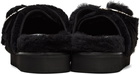 Toga Virilis Black Shearling Sandals