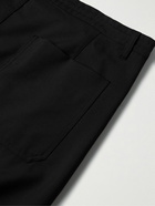 The Row - Kenzai Straight-Leg Virgin Wool and Mohair-Blend Trousers - Black