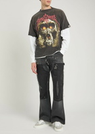 Saint Mxxxxxx X A Bathing Ape Skull Printed Cotton T-shirt Black