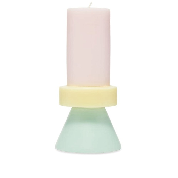 Photo: Yod and Co Stack Candle Tall in Floss Pink/Pale Yellow/Mint