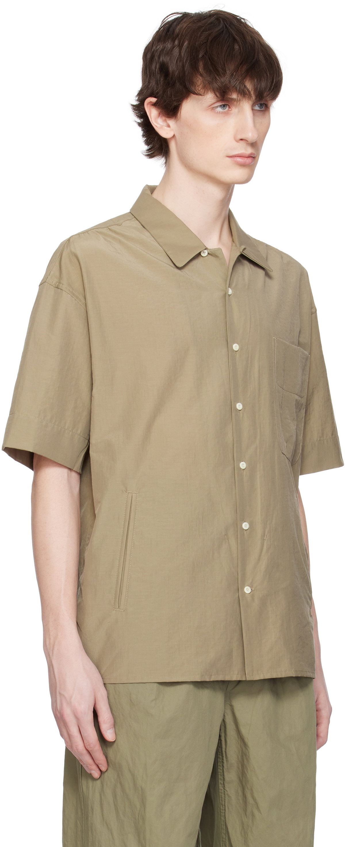 DOCUMENT Khaki Capri Pocket Shirt