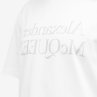 Alexander McQueen Men's Reflective Reverse Logo T-Shirt in White/Silver