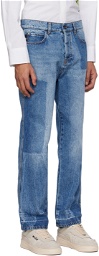 MSGM Blue Reserve Patchwork Jeans