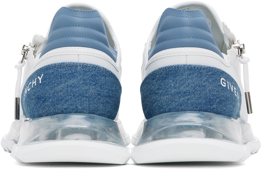 Givenchy White & Blue Spectre Running Sneakers Givenchy