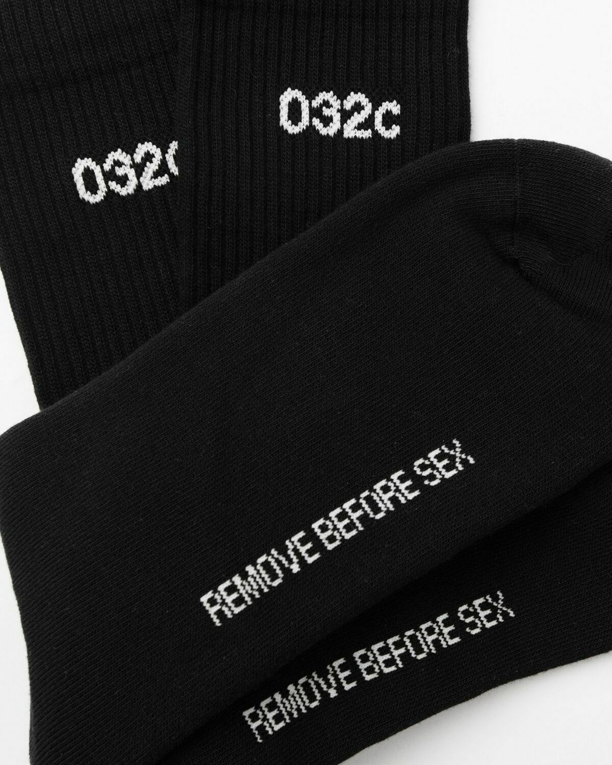 032c REMOVE BEFORE SEX CREW SOCKS Black Men