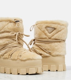 Prada Shearling and leather snow boots