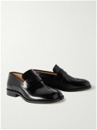 Maison Margiela - Tabi Brushed Leather Loafers - Black