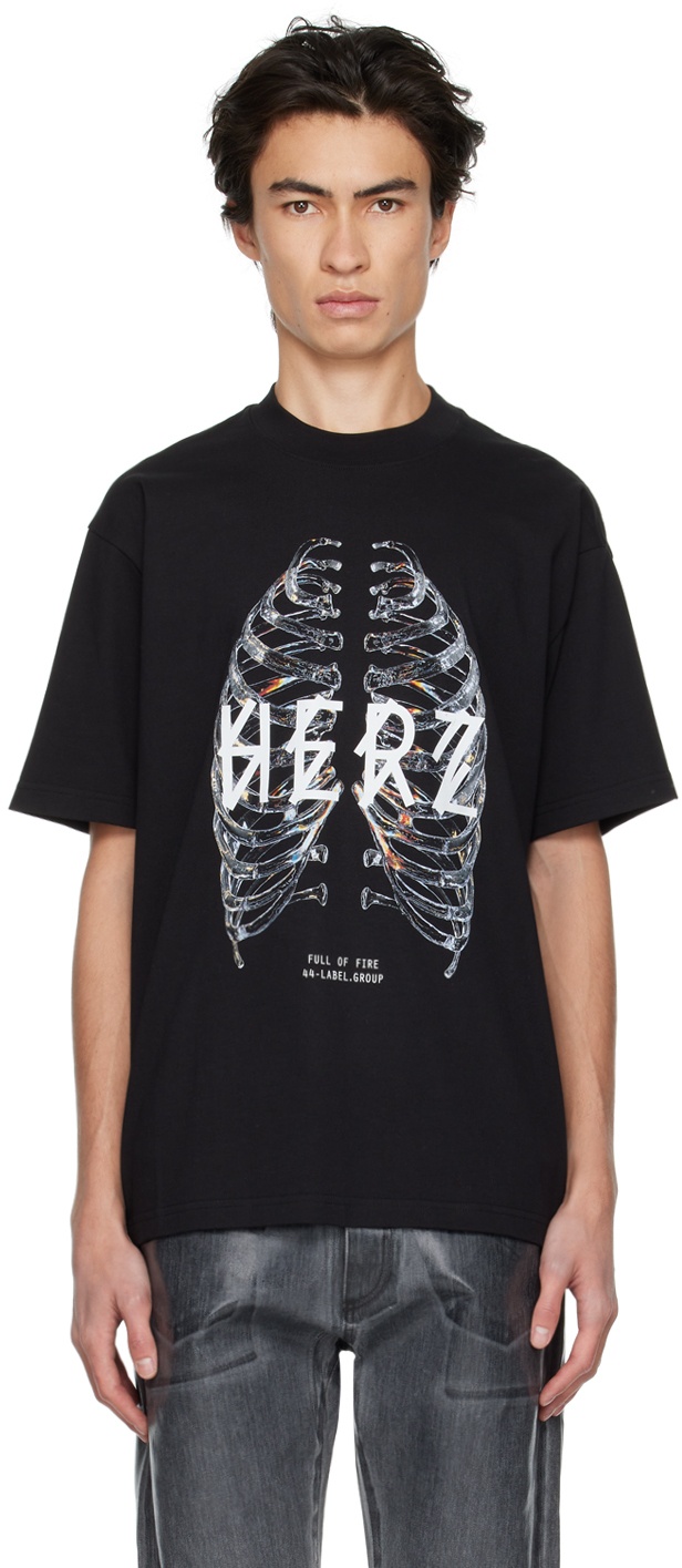 Photo: 44 Label Group Black 'Herz' T-Shirt