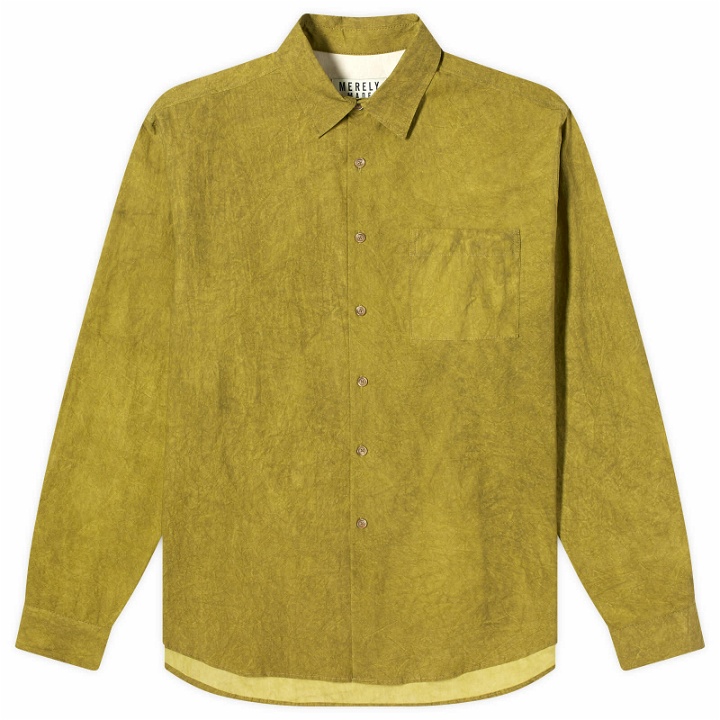 Photo: Merely Made Men's Natural Dye Overshirt in Olive Green