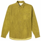 Merely Made Men's Natural Dye Overshirt in Olive Green