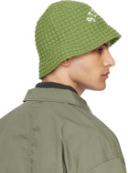 Stüssy Green Waffle Knit Bucket Hat