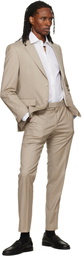 BOSS Beige Single-Breasted Suit
