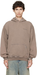 Represent Brown Printed 'Owners Club' Script Hoodie
