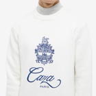 Casablanca Men's Caza Emblem Crew Knit in White/Blue