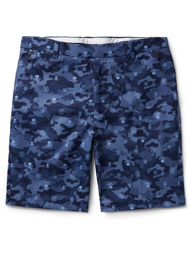 Photo: G/FORE - Icon Slim-Fit Printed Twill Shorts - Blue