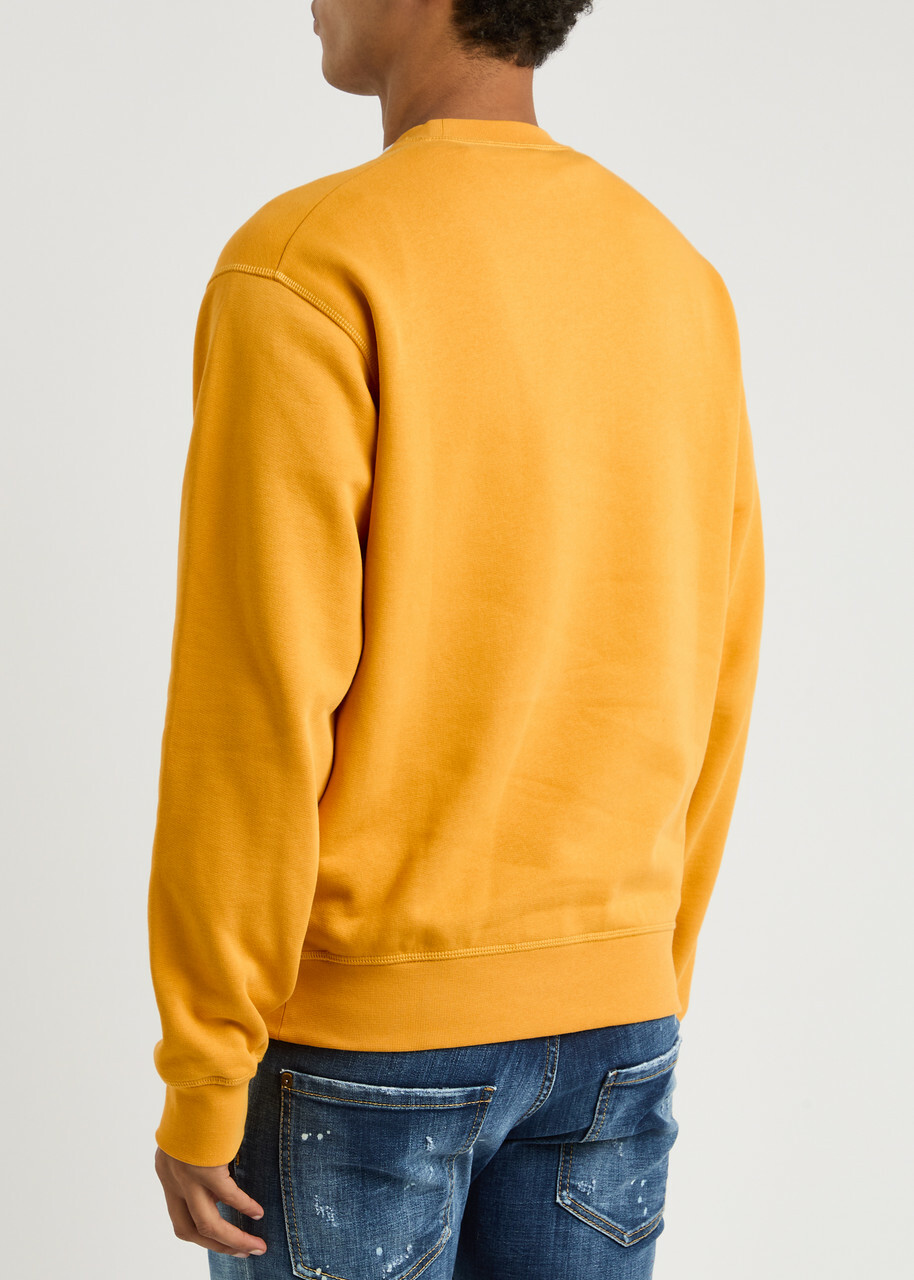 DSQUARED2 Logo-print Cotton Sweatshirt Yellow