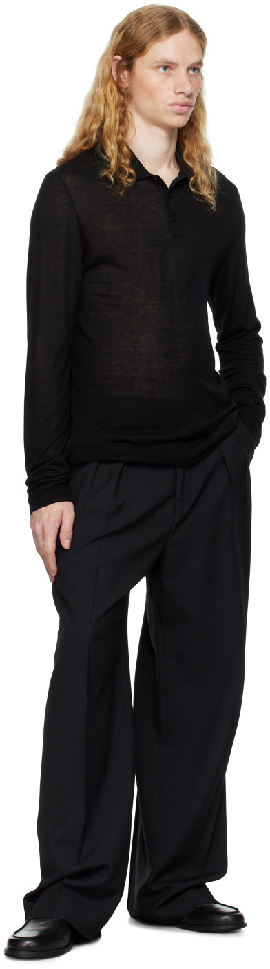 Filippa K Black Jersey Polo