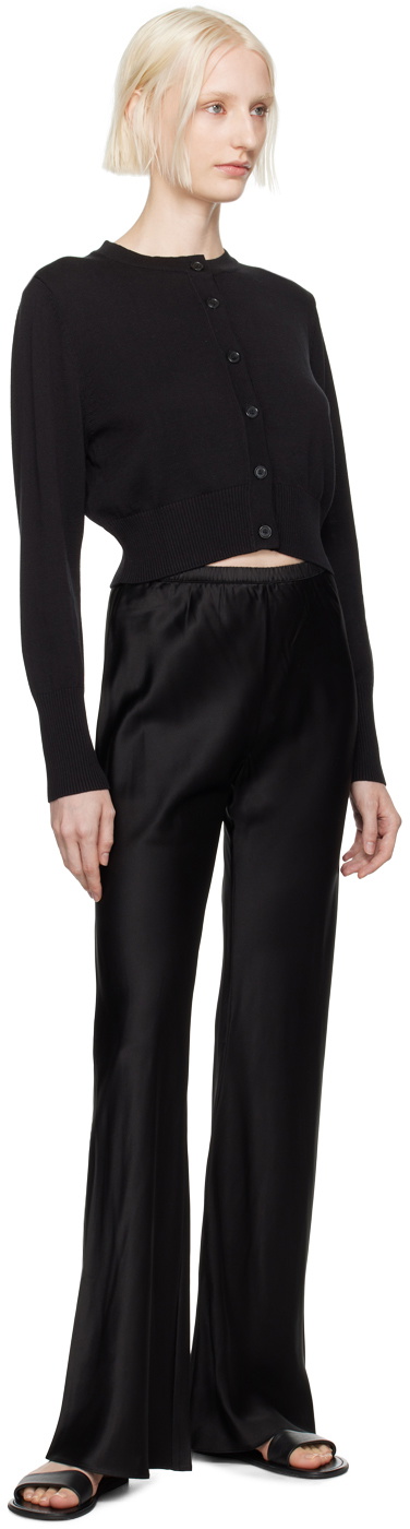 Silk Laundry Black Cropped Cardigan