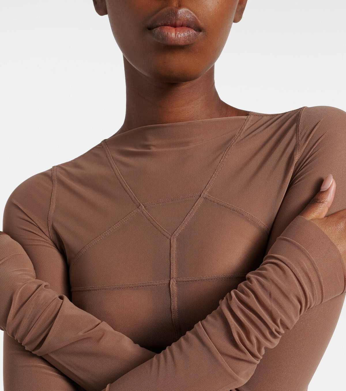 Rick Owens Temple sheer tulle top