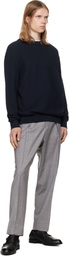 BOSS Gray Pleated Trousers