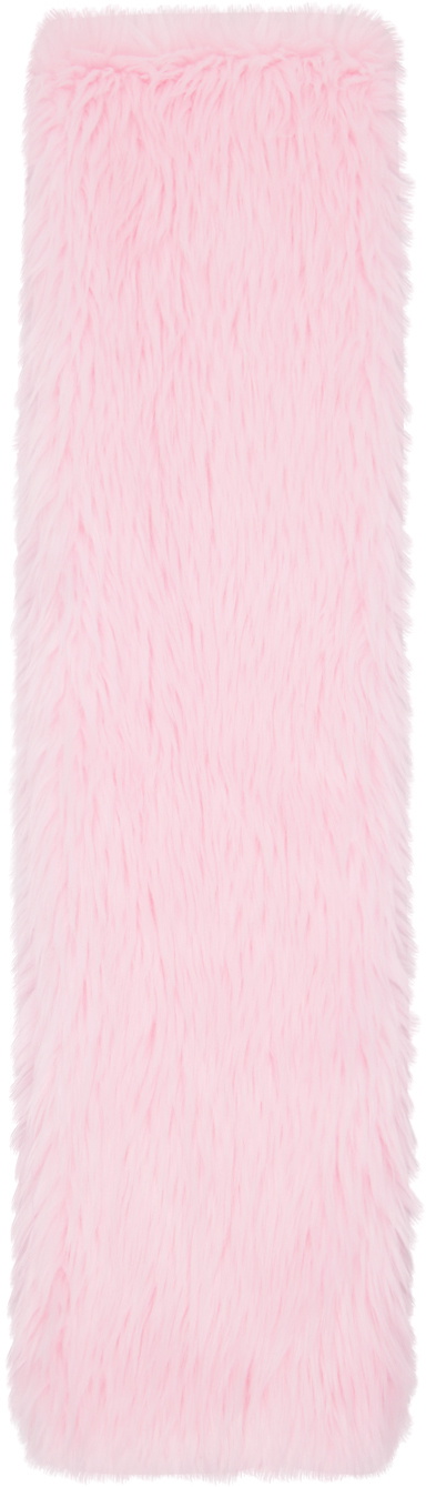 MSGM Pink Faux-Fur Scarf MSGM