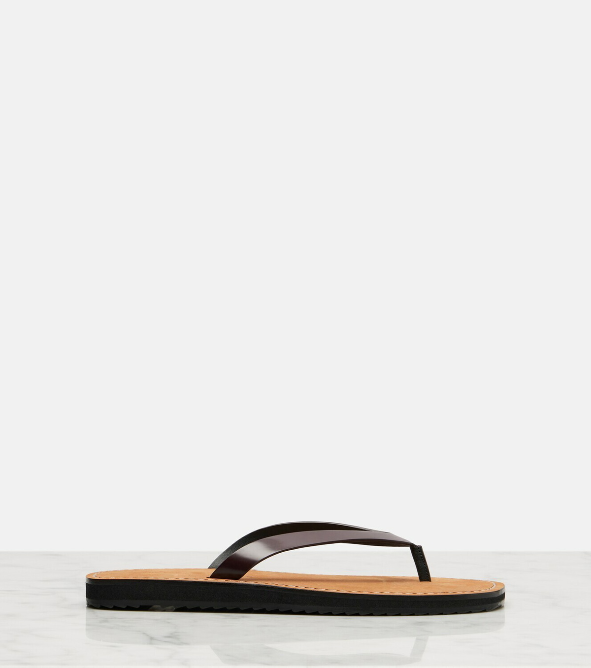 The Row City leather thong sandals